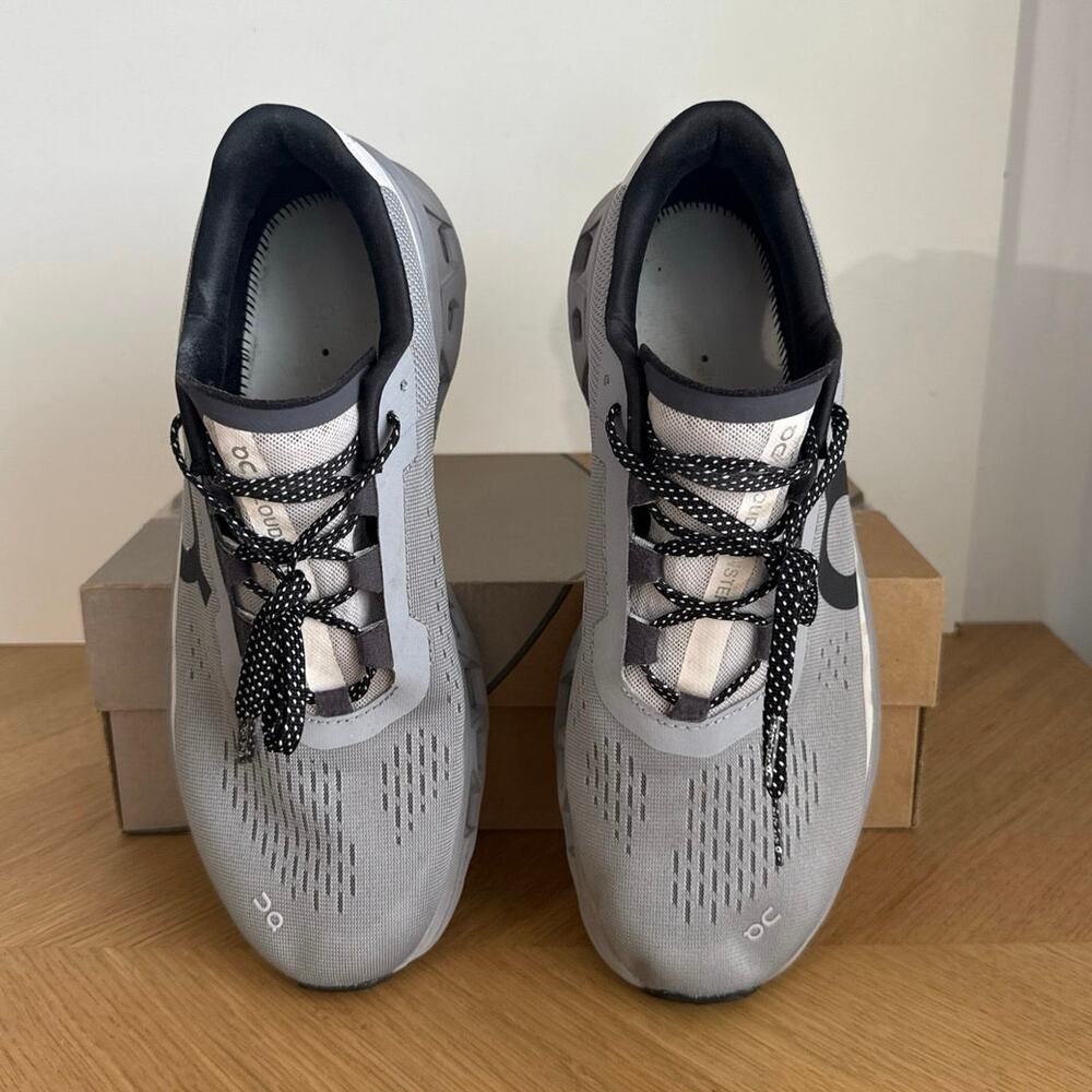 On Cloud Cloudmonster Grey/Black Men Running Sneakers- SZ 10.5 - Picture 5 of 12